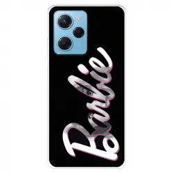 Funda Para Xiaomi Poco X5 Pro 5g Oficial De Mattel Barbie Logo Barbie Silicona Negra - Barbie