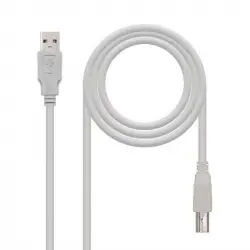 Nanocable Cable Impresora USB 2.0 Tipo A/B Macho/Macho 4.5m Beige