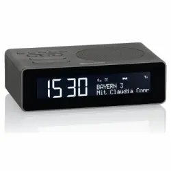 Radio Reloj Despertador Digital Dab/dab+/fm, 2 Alarmas, Gran Pantalla Lcd, Snooze, Temporizador Negro Roadstar Clr-290d+/bk