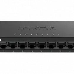 Switch - D-Link DGS-108GL, 8 puertos, Sin gestión, Gigabit Ethernet LAN RJ-45, Plug&Play, Negro