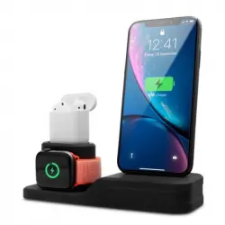 Unotec Base de Carga Negra para iPhone + Apple Watch + Airpods