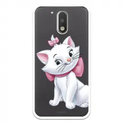 Funda Oficial Disney Marie Silueta Transparente Para Motorola Moto G4 - Los Aristogatos