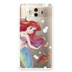 Funda Oficial Disney Sirenita Y Sebastián Transparente Para Huawei Mate 10 - La Sirenita