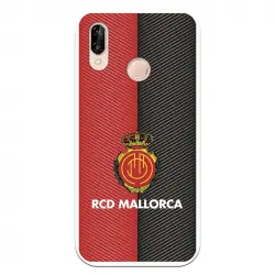 Funda Para Huawei P20 Lite Del Mallorca Rcd Mallorca Diagonales Transparente - Licencia Oficial Rcd Mallorca