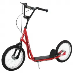 Homcom Patinete Infantil con Neumáticos Inflables Rojo