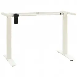 VidaXL Estructura de Escritorio Motorizada Elevable Altura Ajustable Blanca