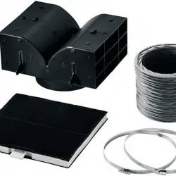 Accesorio campana extractora - Bosch DHZ5325, Set recirculación tradicional, Filtro de carbón activo, Negro