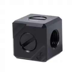 Alphacool Eiszapfen Terminal de Conexión 5 Vías G1/4" Acetal Negro