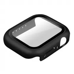 Avizar Carcasa con Cristal Protector Rígido Ultrafino Negro para Apple Watch Serie 7 (45mm)