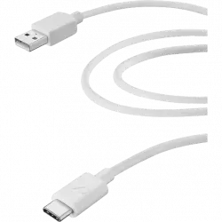 Cable USB - CellularLine Vivanco 38570, 2m, A C Macho, Blanco