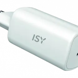 Cargador - ISY IAC-5065, Universal, Tecnología GaN, Cable USB-C incluido, Blanco