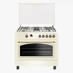 Cocina De Gas Estilo Rústico 90 Cm Crema Efg9h60c - Eas Electric Smart Technology