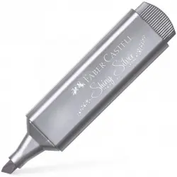 Faber Castell Textliner 46 Caja de 10 Marcadores Fluorescentes Plata Metálico