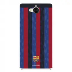 Funda Para Huawei Y6 2017 Del Fc Barcelona Fondo Rayas Verticales - Licencia Oficial Fc Barcelona