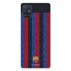 Funda Para Samsung Galaxy A51 Del Fc Barcelona Fondo Rayas Verticales - Licencia Oficial Fc Barcelona