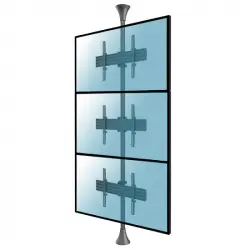 Kimex Soporte de Suelo/Techo Inclinable para 3 Pantallas 32''-75'' VESA 400x400 Máx. 30Kg