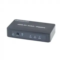 Kimex Switch 3x Entradas-1x Salida HDMI2.0 HDCP2.2 4K 60Hz