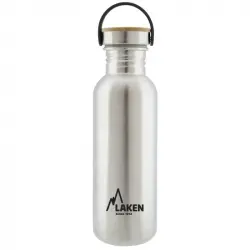 Laken Basic Steel Bambú Cantimplora Botella Acero Inoxidable 750 Ml Gris