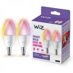 WIZ C.E14 Colors 2x Bombilla Inteligente Wi-Fi RGBW E14