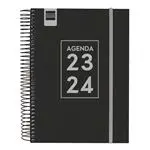 Agenda escolar 2023/2024 Finocam Secundaria 4º día por página Negro catalán