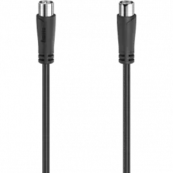 Cable de antena - Hama 00205052, Coaxial, 90 dB, 1.5 m, Negro