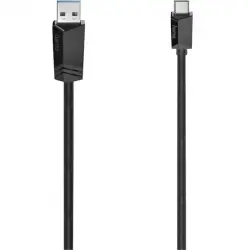 Cable USB - Hama 7200651, Para PC / portátil, Tipo C, 0.75 m, 3.2 gen.1, Negro