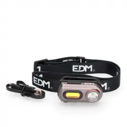 EDM Linterna LED Frontal 2 LEDS 3W + 5W 400ml