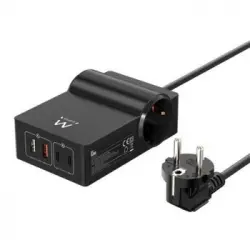 Ewent Estación De Carga Usb Gan Fast De 65w 2 Usb A Y 2 Usb C