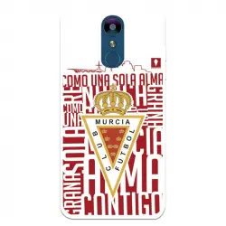 Funda Para Lg K9 2018 Del Real Murcia Escudo Fondo Blanco - Licencia Oficial Real Murcia