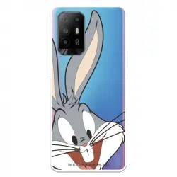 Funda para Oppo A74 4G Oficial de Warner Bros Bugs Bunny Silueta Transparente - Looney Tunes