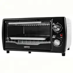 Horno Eléctrico Sobremesa, Mini Horno Tostador, 9l Calentador Cuarzo, Acero Inox, Temporizador Negro/plata 1400w Camry Cr6016