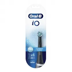 Oral B-Braun - 4 Cabezales De Recambio Oral B - Braun IO Ultimate Clean Black
