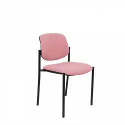 Piqueras y Crespo Villalgordo Silla Fija Bali Rosa Chasis Negro
