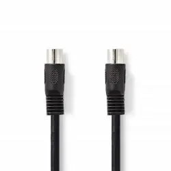 Valueline Cable de Audio Estéreo DIN 5 Pines Macho/Macho 2m Negro
