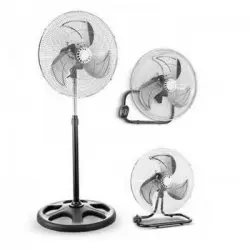 Ventilador De Pie 3 En 1 Suelo Pared 18' Metálico Aspa Acero Giratorio
