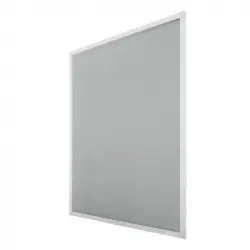 2 x pantalla de insectos marco de aluminio blanco 130 x 150 cm