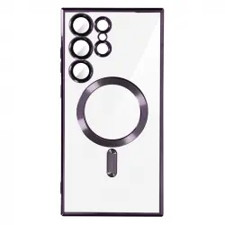 Avizar Funda Magsafe con Protección de Cámara Violeta/Transparente para Samsung S23 Ultra