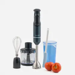 Batidora De Mano 800w Universal Blue Con Regulador Ergonómico + Picador Alimentos + Varilla Acero Inox + Jarra 1 L