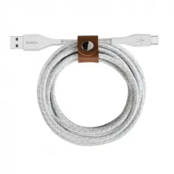 Belkin DuraTek Plus Cable USB-C a USB-A con Correa 1.2m Blanco