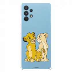 Funda Oficial de Disney Simba y Nala Silueta El Rey León para Samsung Galaxy A32 4G