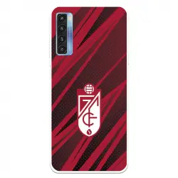Funda Para Tcl 20l Del Granada Cf Escudo - Líneas Rojas Y Negras - Licencia Oficial Granada Cf