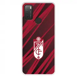 Funda Para Tcl 20y Del Granada Cf Escudo - Líneas Rojas Y Negras - Licencia Oficial Granada Cf