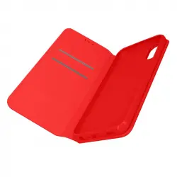 Funda Samsung Galaxy A03 Core Tarjetero Soporte Vídeo Rojo