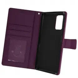 Funda Samsung Galaxy A13 Solapa Tarjetero Soporte Vídeo Violeta