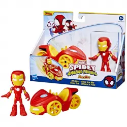 Hasbro Original Marvel Spidey And His Amazing Friends Figura de Iron Man y Bólido Iron