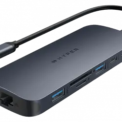 Hub USB/Concentrador - Hyper HyperDrive Next, 11 puertos, HDMI, Ethernet, MicroSD, USB, Azul