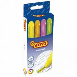 Jovi 1810 Caja 4 Marcadores Neón Fluorescentes Colores Surtidos