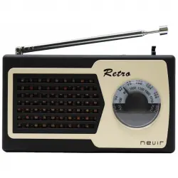 Nevir NVR-200 Radio Portátil Retro Negro