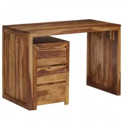 VidaXL Escritorio de Madera Maciza de Sheesham 110x55x76cm
