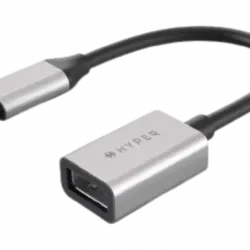 Adaptador USB - Hyper Drive, USB-C a USB-A, 10 Gbit/s, Plata